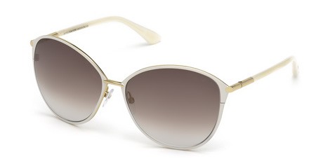 Tom Ford PENELOPE Sunglasses, 32F - Gold / Gradient Brown