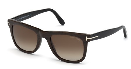 Tom Ford LEO Sunglasses, 05K - Black/other / Gradient Roviex