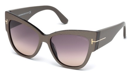 Tom Ford ANOUSHKA Sunglasses, 38B - Bronze/other / Gradient Smoke