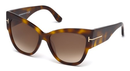 Tom Ford ANOUSHKA Sunglasses, 53F - Blonde Havana / Gradient Brown