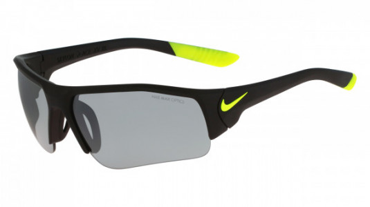 Nike SKYLON ACE XV JR EV0900 Sunglasses, (007) MATTE BLACK/VOLT WITH GREY W/SILVER FLASH  LENS