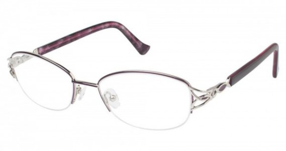 Tura R908 Eyeglasses, Eggplant/Silver (EGG)