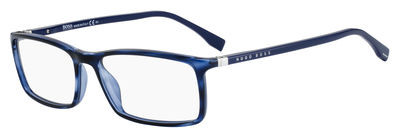 HUGO BOSS Black Boss 0680 Eyeglasses, 01N7(00) Blue Horn