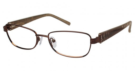 Geoffrey Beene G214 Eyeglasses, Brown (BRN)