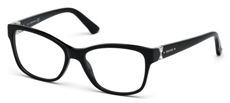 Swarovski ERICA Eyeglasses, 001 - Shiny Black
