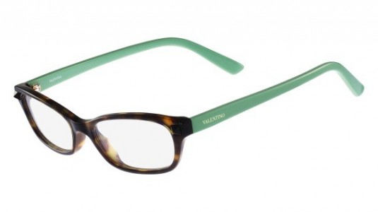 Valentino V2695 Eyeglasses, (248) DARK HAVANA-GREEN