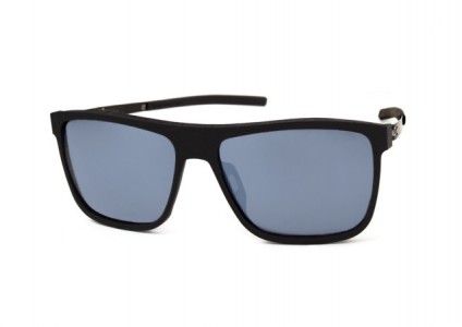 ic! berlin 110 Im Dol Sunglasses, Black / Frozen-Mirrored-Blue