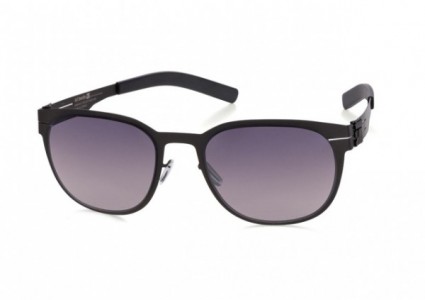 ic! berlin 128 Luftfracht Sunglasses, Black / Black to Grey