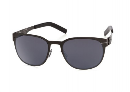 ic! berlin 128 Luftfracht Sunglasses, Gun-Metal / Black Mirrored