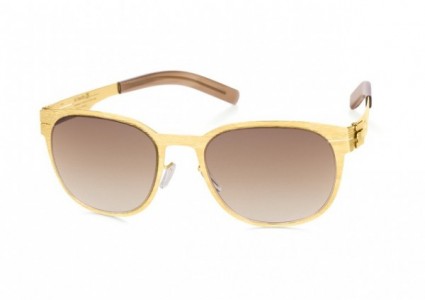 ic! berlin 128 Luftfracht Sunglasses, Matte-Gold / Brown-Sand