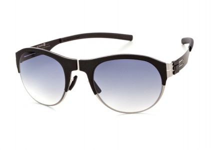 ic! berlin 67 NixenstraBe Sunglasses, Chrome-Black / Black-Clear Nylon