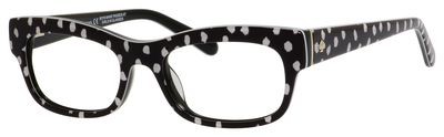 Kate Spade Karena Eyeglasses, 0FC1(00) Black / White Dot