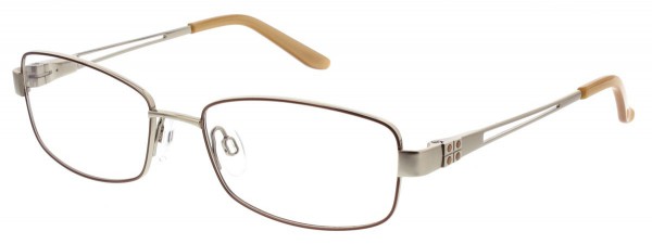 Puriti Titanium W11 Eyeglasses, Brown Gold