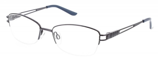 Puriti Titanium W13 Eyeglasses, Blue Steel
