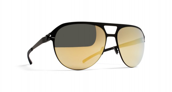 Mykita ARON Sunglasses, BLACK - LENS: GOLD FLASH