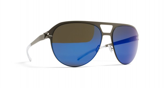 Mykita ARON Sunglasses, DIM GREY - LENS: COMET BLUE FLASH