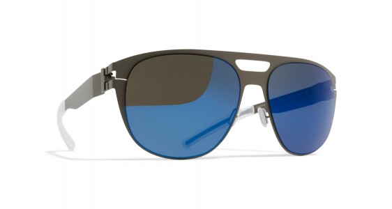 Mykita EDMUND Sunglasses, DIM GREY - LENS: COMET BLUE FLASH
