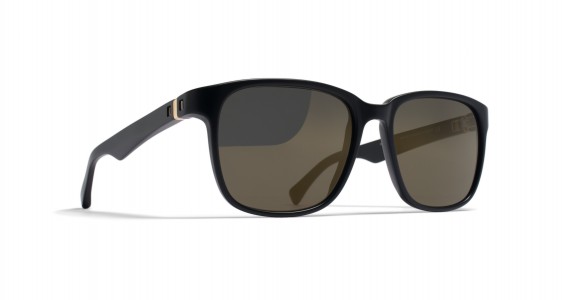 Mykita THOMPSON Sunglasses, MATT BLACK - LENS: BRILLIANT GREY SOLID