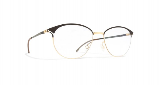 Mykita PIA Eyeglasses, GOLD/DARK BROWN