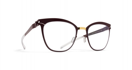 Mykita VIRNA Eyeglasses, GOLD/BURGUNDY