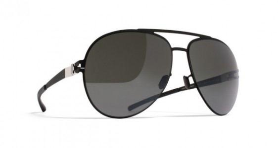 Mykita ERWIN Sunglasses, F25 MATT BLACK - LENS: GREY FLASH