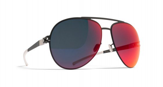 Mykita ERWIN Sunglasses, F61 BASALT - LENS: SCARLET FLASH