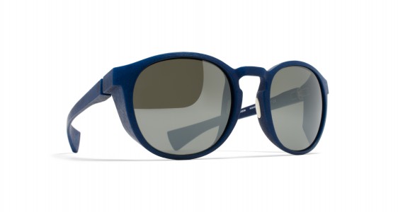 Mykita Mylon PUCK Sunglasses, MD18 NIGHT BLUE - LENS: COAL FLASH