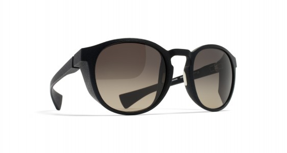 Mykita Mylon PUCK Sunglasses, MD1 PITCH BLACK - LENS: GREY/BROWN GRADIENT POLARISED