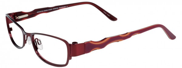 EasyClip S2480 Eyeglasses, DARK RED/DARK MAGENTA AND CORAL