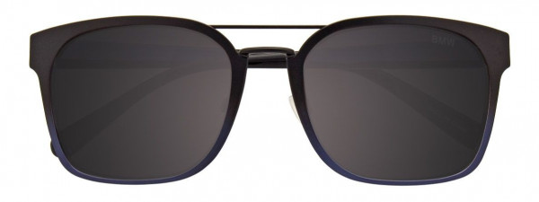 BMW Eyewear B6518 Sunglasses, 090 - Satin Black & Blue Gradient