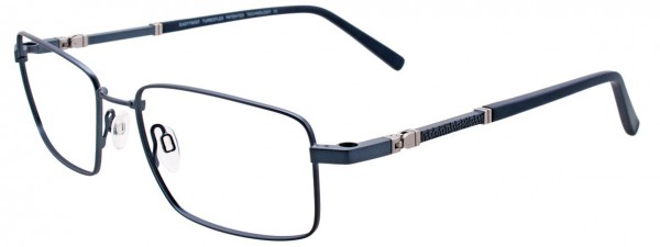 EasyTwist CT223 Eyeglasses, MATT STEEL BLUE AND SILVER