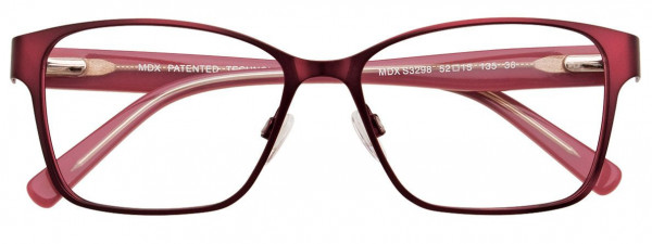 MDX S3298 Eyeglasses, 030 - Satin Dark Red