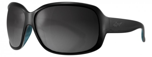 Greg Norman G4215 Sunglasses, SHINY BLACK/TEAL INSIDE