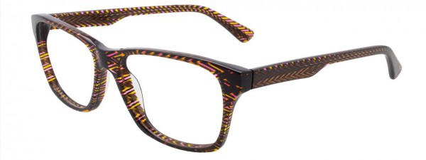 Takumi P5007 Eyeglasses, PINK AND BLACK AND ORANGE