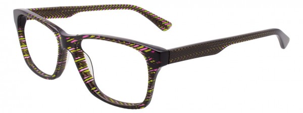 Takumi P5007 Eyeglasses, PURPLE AND BLACK AND GREEN