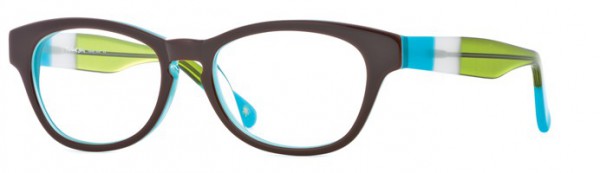Rough Justice Racey Cool Eyeglasses, Brown Aqua