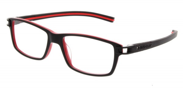 TAG Heuer REFLEX FOLD ACETATE 7601 Eyeglasses, Black-Red Temples (001)