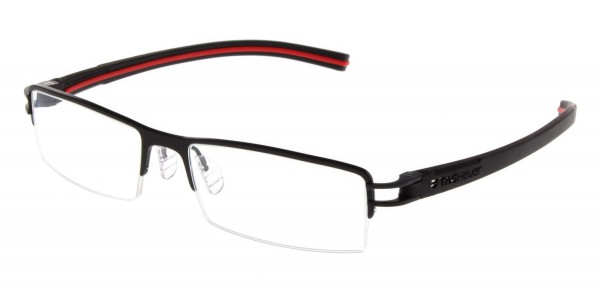 TAG Heuer REFLEX FOLD SEMI RIMMED 7623 Eyeglasses, Black-Red Temples (006)