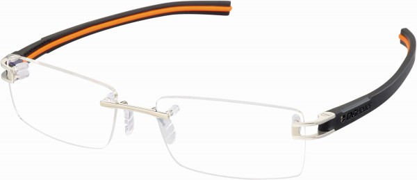 TAG Heuer REFLEX FOLD RIMLESS 7644 Eyeglasses, Black-Orange Temples (004)