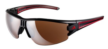 adidas evil eye halfrim S a403 Sunglasses, 6050 SHINY BLACK/RED