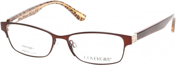 CoverGirl CG0530 Eyeglasses, 049 - Matte Dark Brown