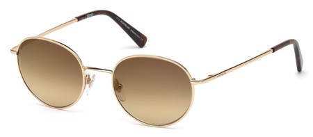 Montblanc MB-550S Sunglasses, 28L - Shiny Rose Gold / Roviex Mirror
