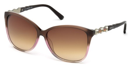 Swarovski ELIZABETH Sunglasses, 47Z - Light Brown/other / Gradient