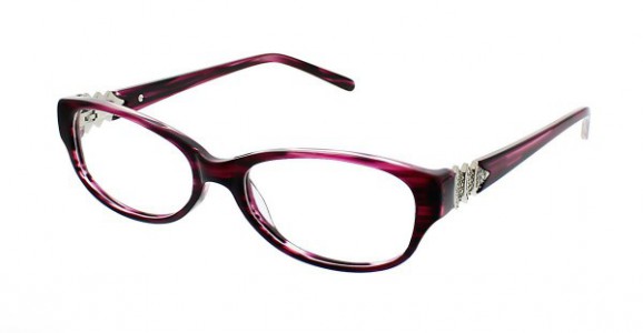Jessica McClintock JMC 4011 Eyeglasses, Plum Horn