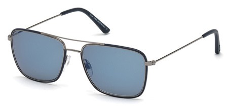 Tod's TO-0158 Sunglasses, 90C - Shiny Blue / Smoke Mirror