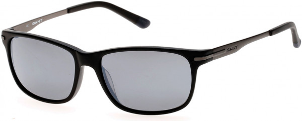 Gant GA7030 Sunglasses, 02C - Matte Black, Smoke Mirror Lens