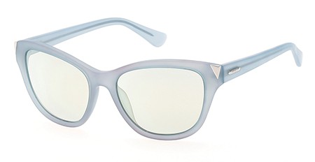 Guess GU-7398 Sunglasses, 85X - Matte Light Blue / Blu Mirror