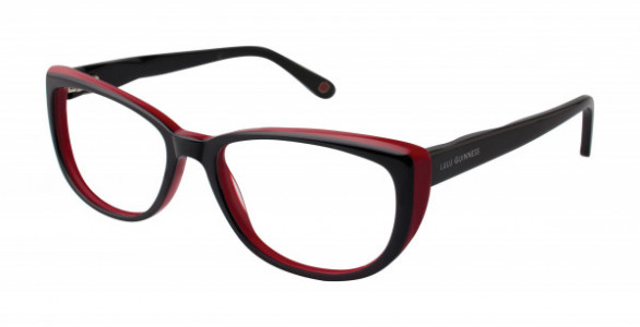 Lulu Guinness L890 Eyeglasses, Black/Red (BLK)