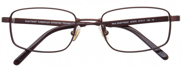 EasyTwist ET970 Eyeglasses, 010 - Matt Brown & Silver
