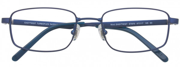 EasyTwist ET970 Eyeglasses, 050 - Satin Navy & Silver